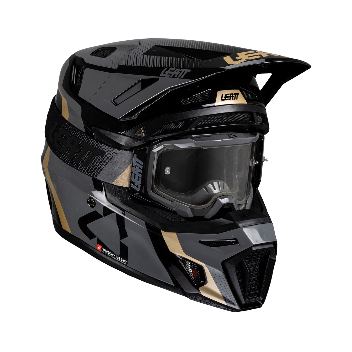 קיט קסדה ומשקף Leatt Moto 8.5 Black V25 + Goggles 5.5 Iriz