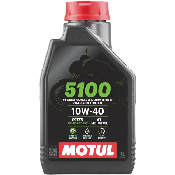 שמן טכנוסינטטי לאופנוע 5100 צמיגות 10W40 מבית MOTUL מוטול 1 ליטר