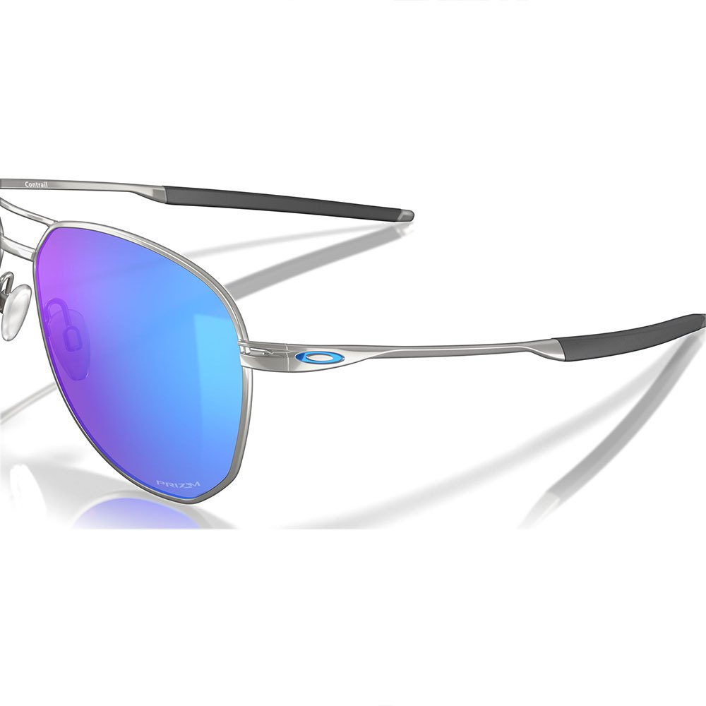 Oakley Full Rim Aviator CONTRAIL Satin Chrome w PRIZM Sapphire