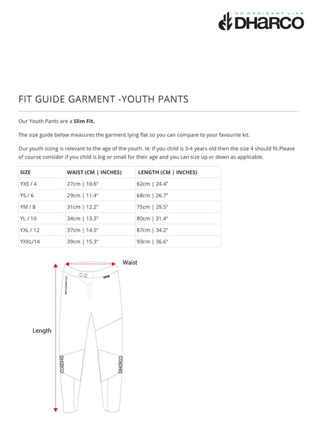 Youth Gravity Pants BLACK - Team GORIDE