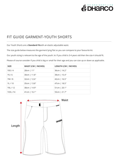 Youth Gravity shorts BLACK - Team GORIDE